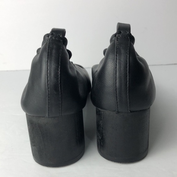 Kelsi Dagger Lott Black Leather Low Heels 9 - Picture 6 of 11